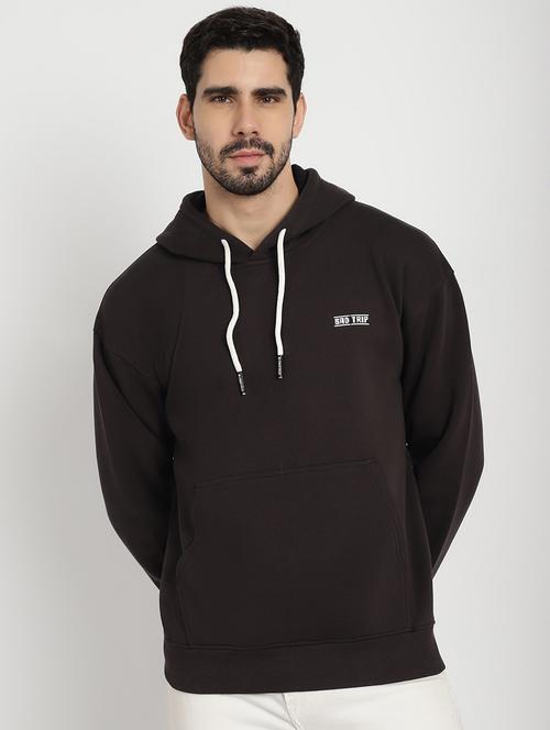 grey back print hooded sweatshirt  - 20627199 -  Standard Image - 0