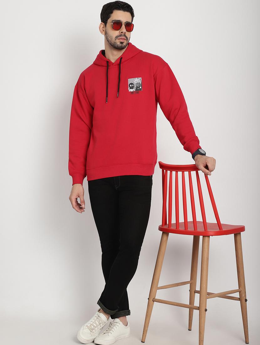 red back print hooded sweatshirt - 20627203 - Standard Image - 3