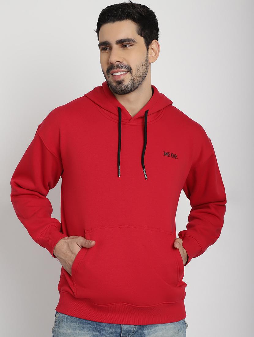 red placement print hooded sweatshirt - 20627207 - Zoom Image - 0