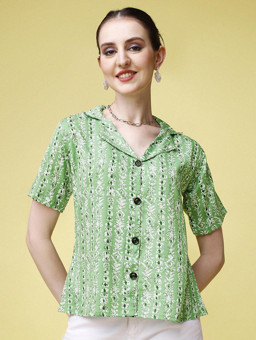 women green printed regular shirt - 20627217 - Zoom Image - 0