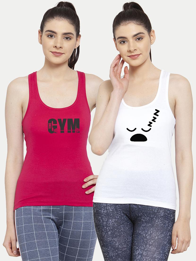 women set of 2 multi coloured tank top - 20627255 -  Zoom Image - 0