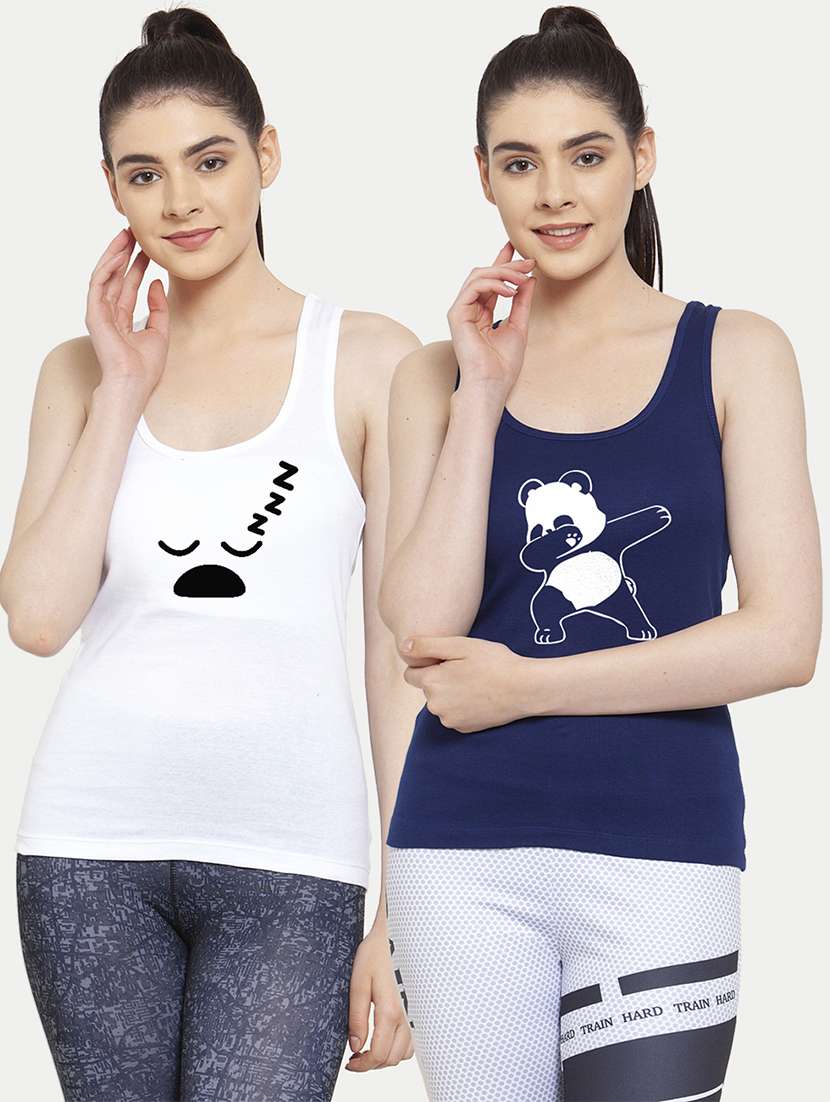women set of 2 multi coloured tank top - 20627288 - Zoom Image - 0
