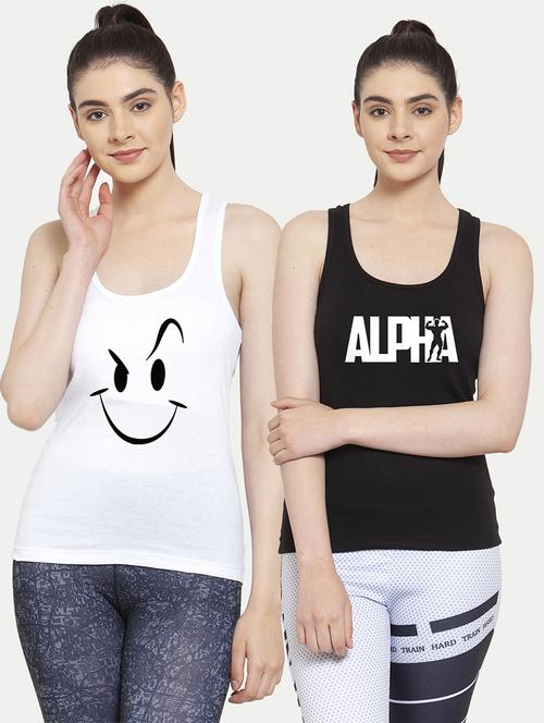 women set of 2 multi coloured tank top - 20627292 - Standard Image - 0