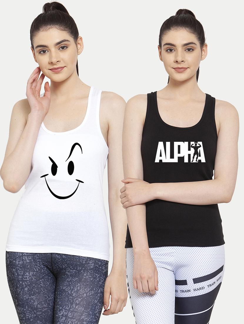 women set of 2 multi coloured tank top - 20627292 - Zoom Image - 0