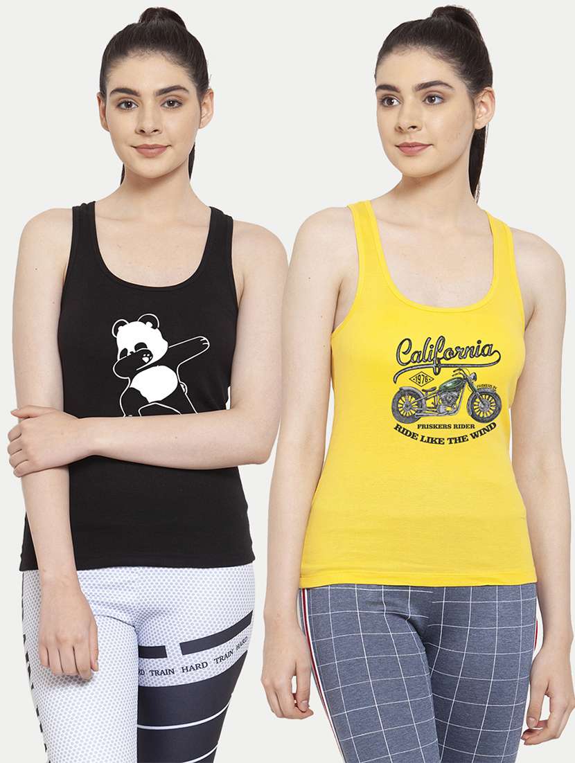 women set of 2 multi coloured tank top - 20627306 - Zoom Image - 0