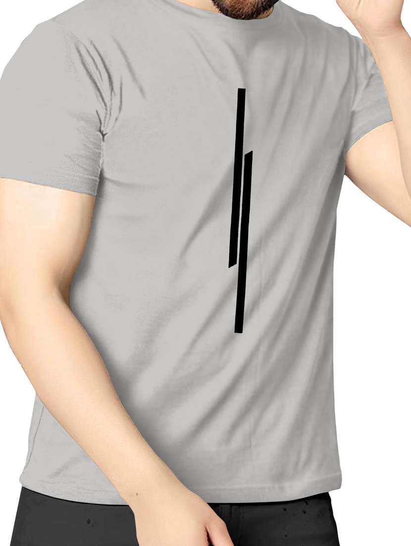 grey front print regular t-shirt - 20627944 -  Standard Image - 3