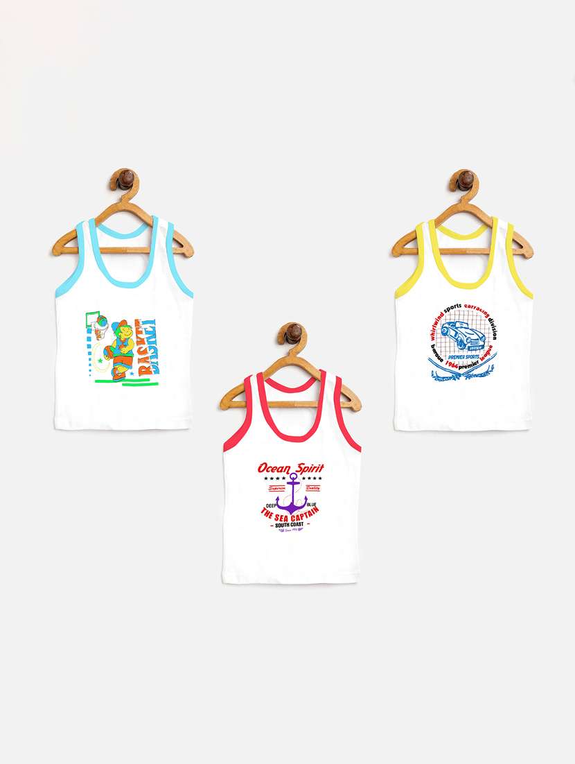 pack of 3 printed vests