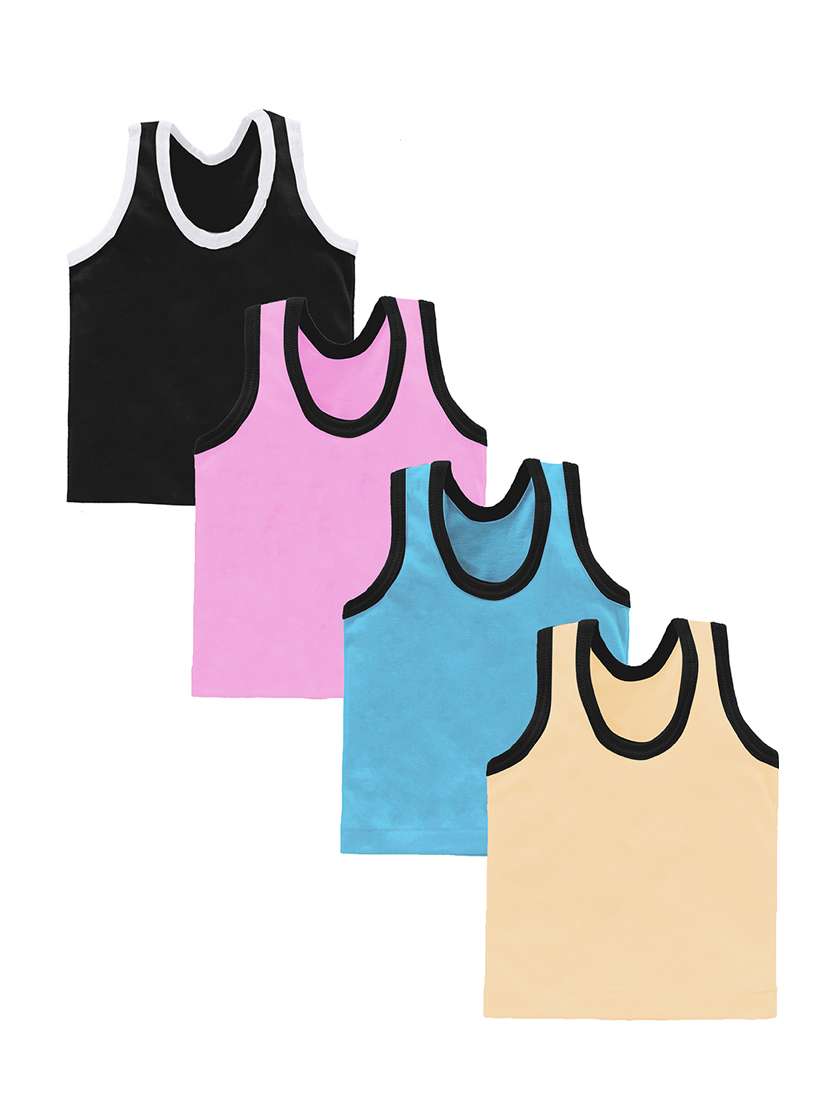 pack of 4 solid vests