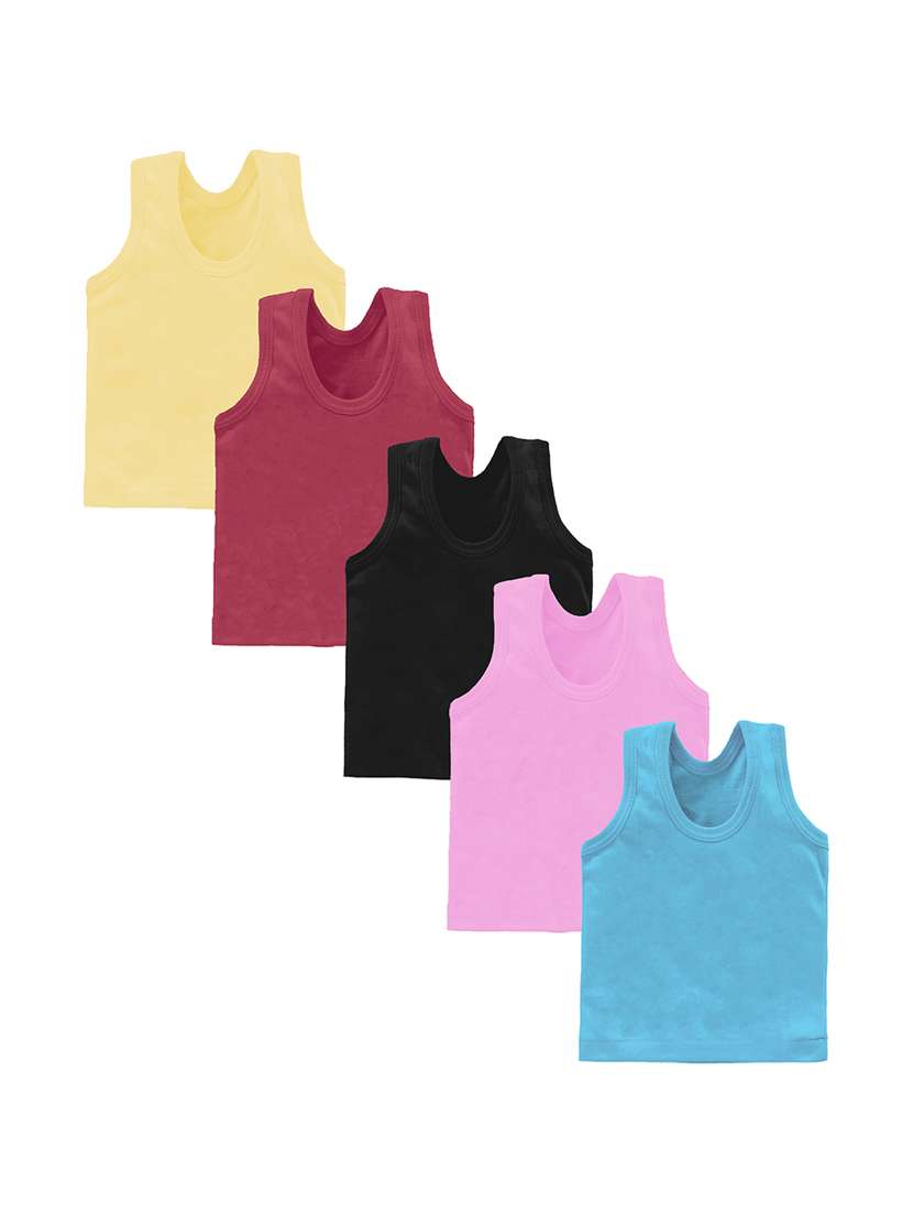 pack of 5 solid vests