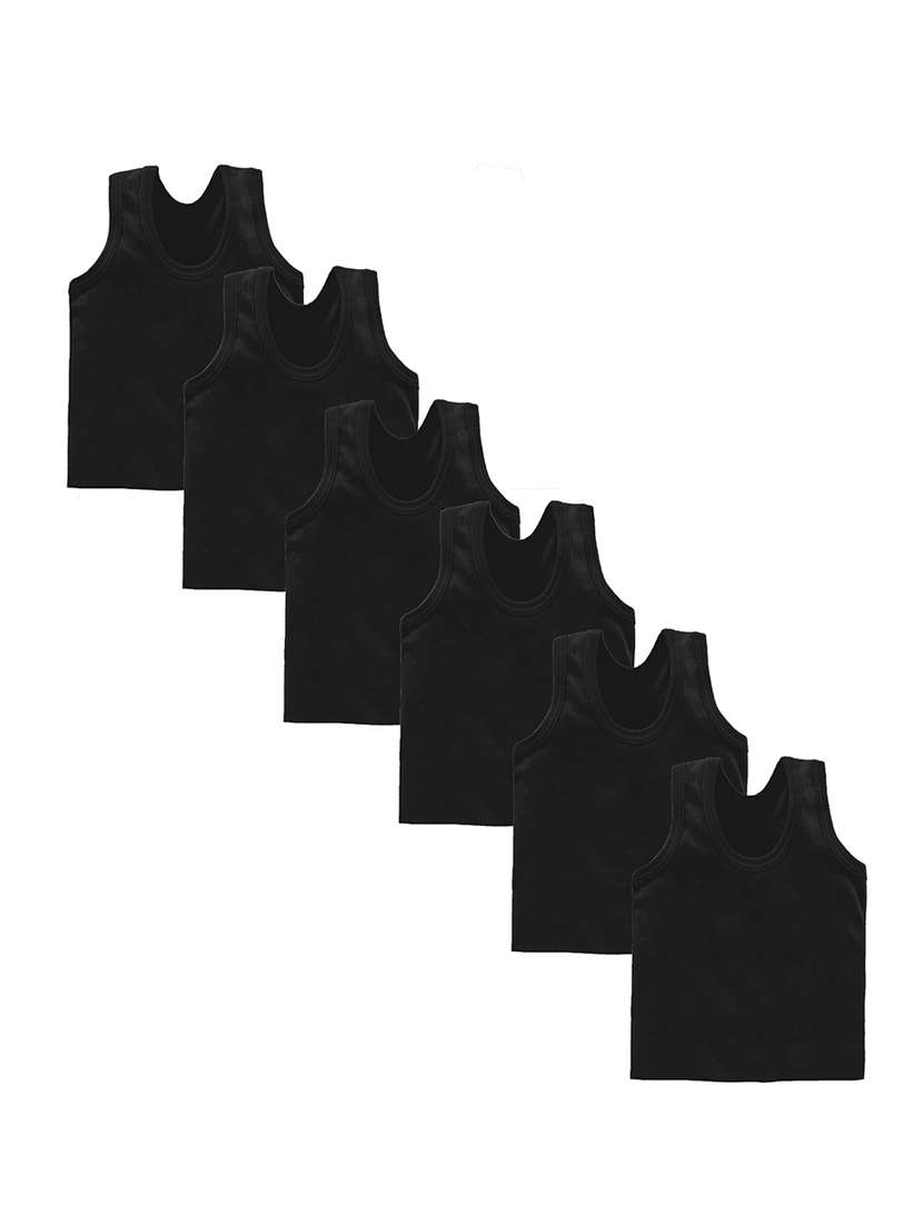 pack of 6 solid vests