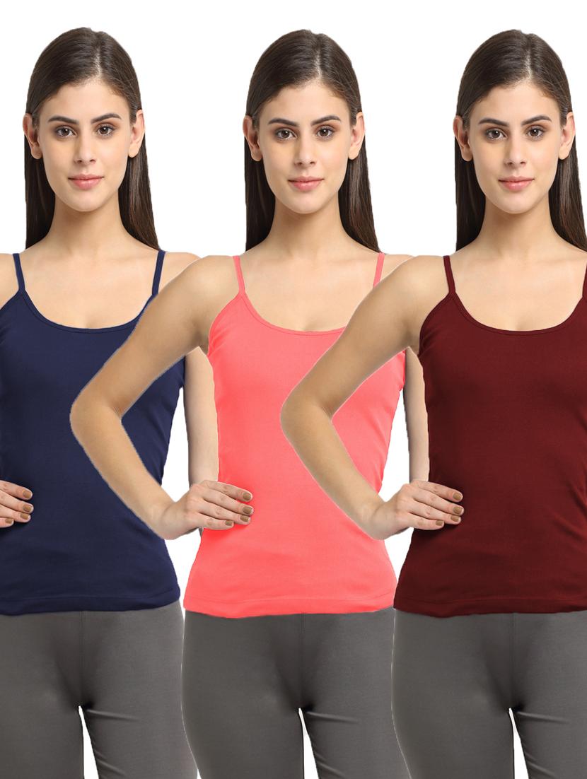 pack of 3 solid camisoles - 20643936 -  Zoom Image - 0