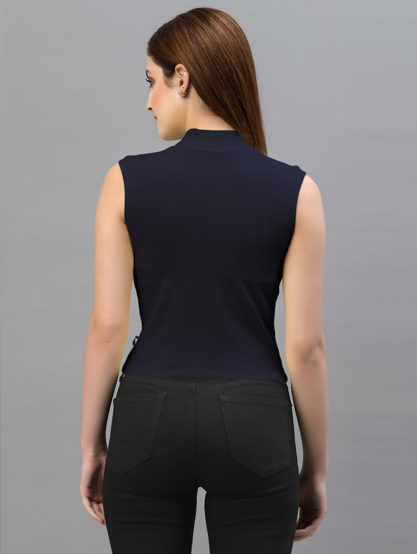 women set of 3 multi colored turtle neck crop tops - 20643969 - Standard Image - 3