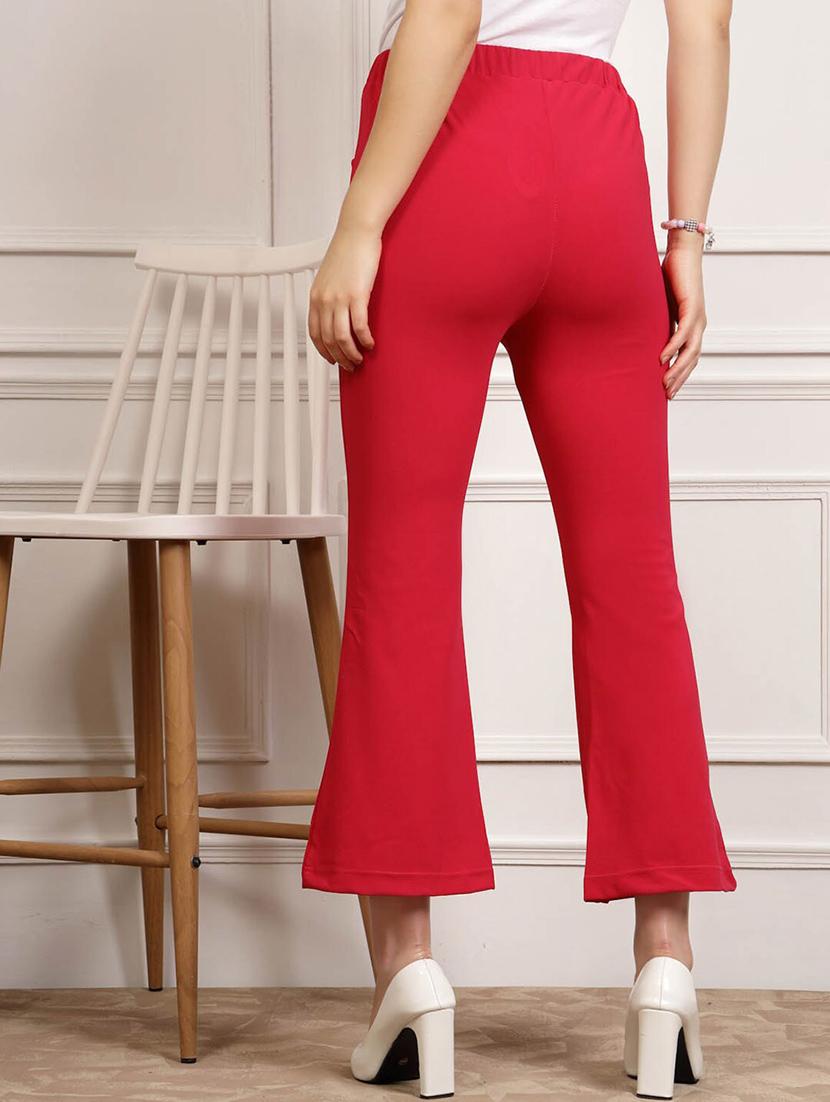 pink polyester trousers - 20644394 - Standard Image - 3