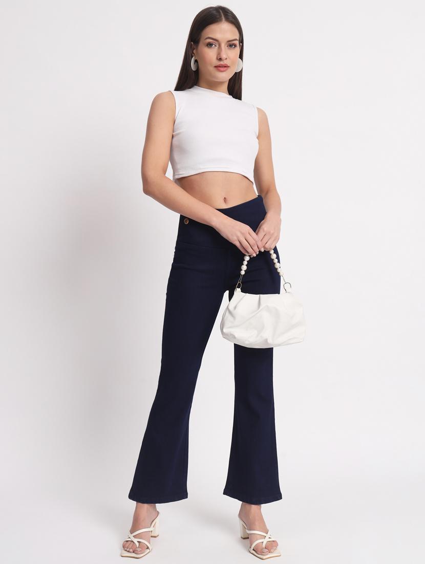 women solid bootcut denim jegging - 20644461 - Standard Image - 3