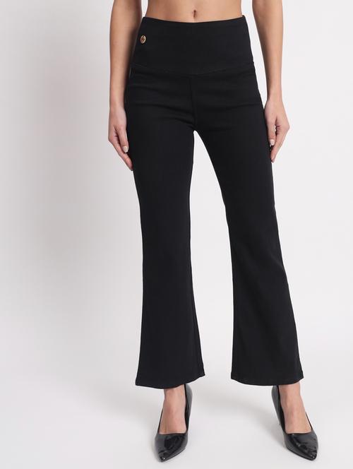 women solid bootcut denim jegging - 20644463 -  Standard Image - 0