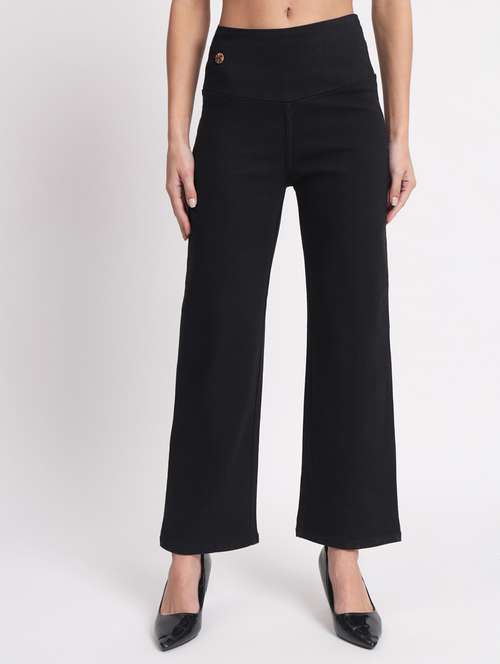 women solid stright fit jegging - 20644468 -  Standard Image - 0