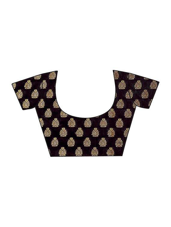 women black bandhani printed saree with blouse - 20644482 -  Standard Image - 3