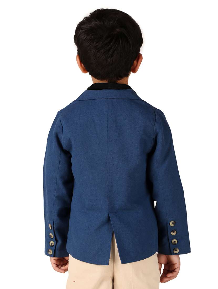 boys solid long sleeve blazer - 20644571 -  Standard Image - 3