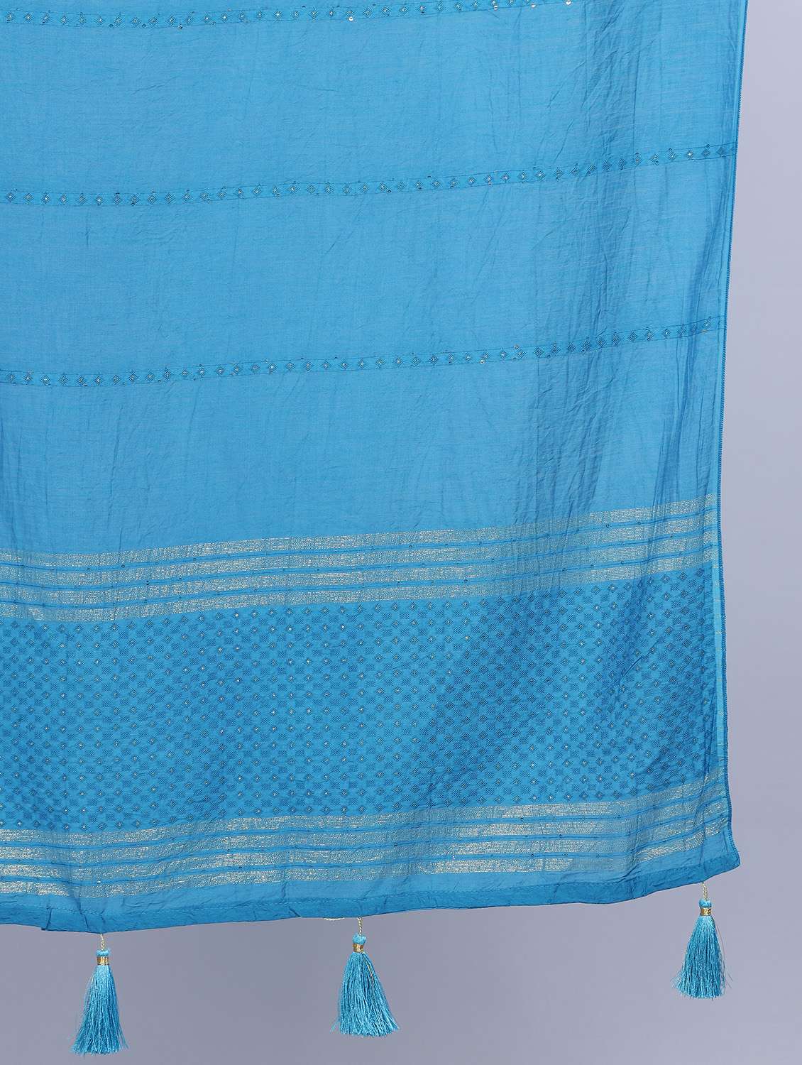 women tassel detailed self design dupatta - 20644804 - Standard Image - 3