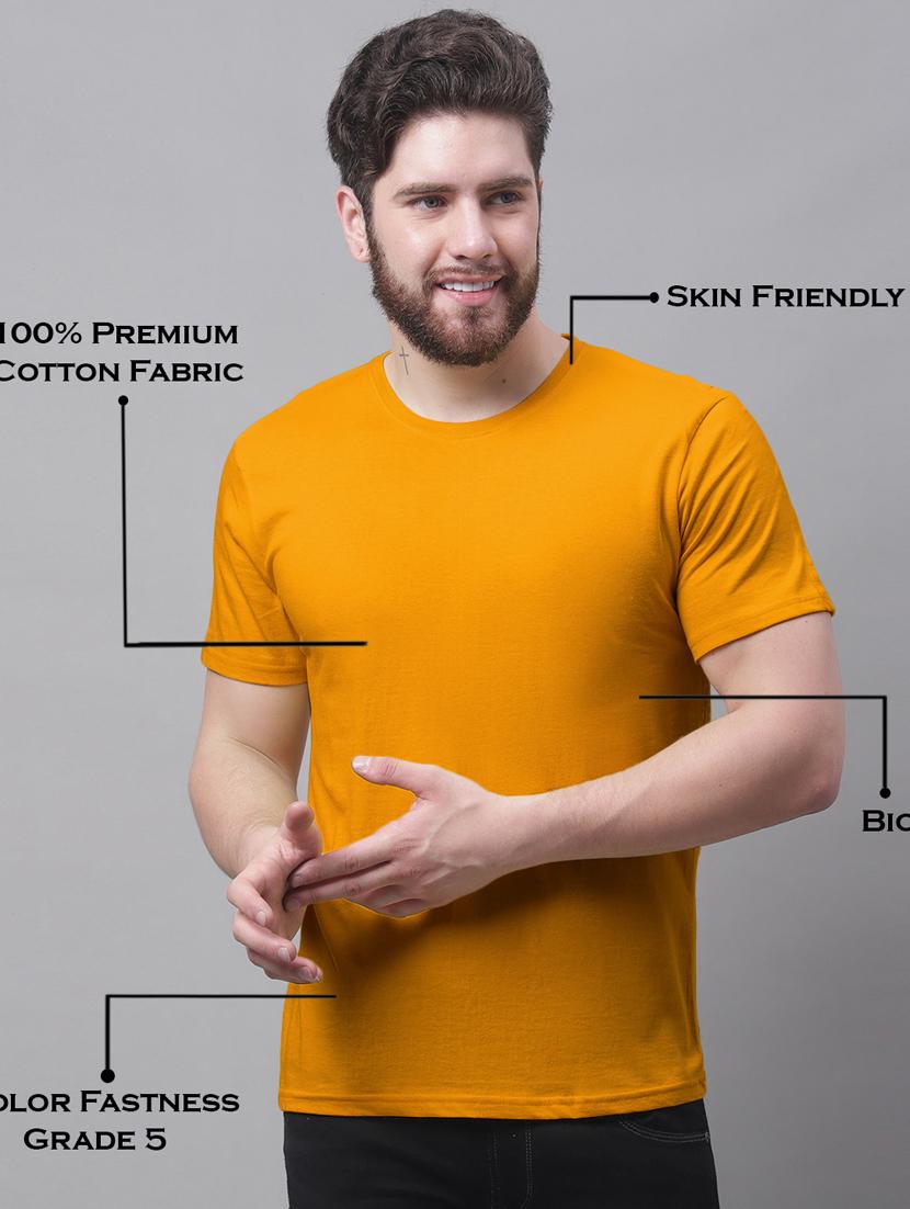 multi colored cotton plain tshirt - 20644862 - Standard Image - 3