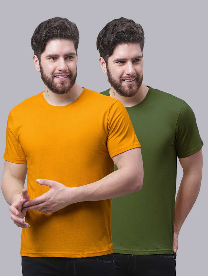 multi colored cotton plain tshirt - 20644863 - Zoom Image - 0