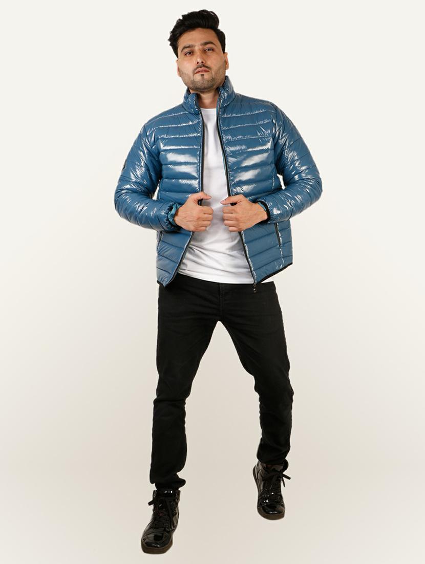 men long sleeved solid quilted jacket - 20644944 - Standard Image - 3