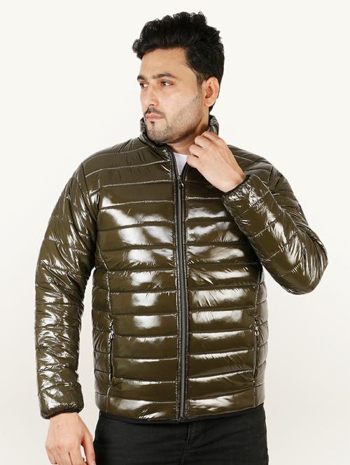 men long sleeved solid quilted jacket - 20644946 - Standard Image - 0