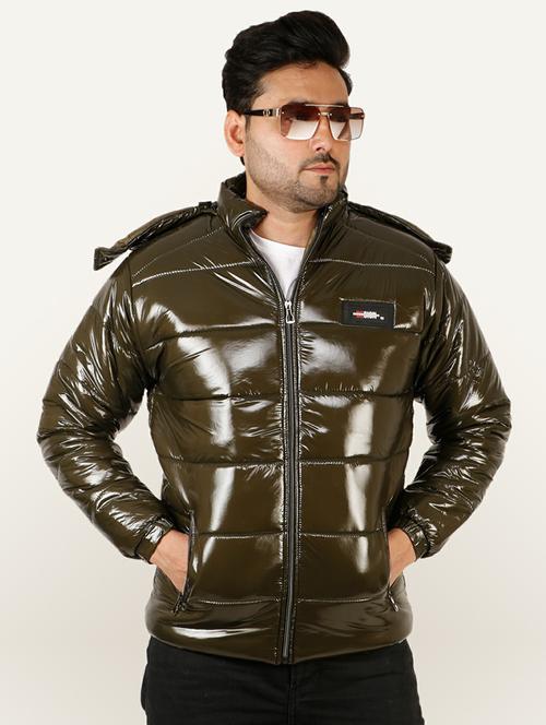 men long sleeved solid quilted jacket - 20644951 - Standard Image - 0