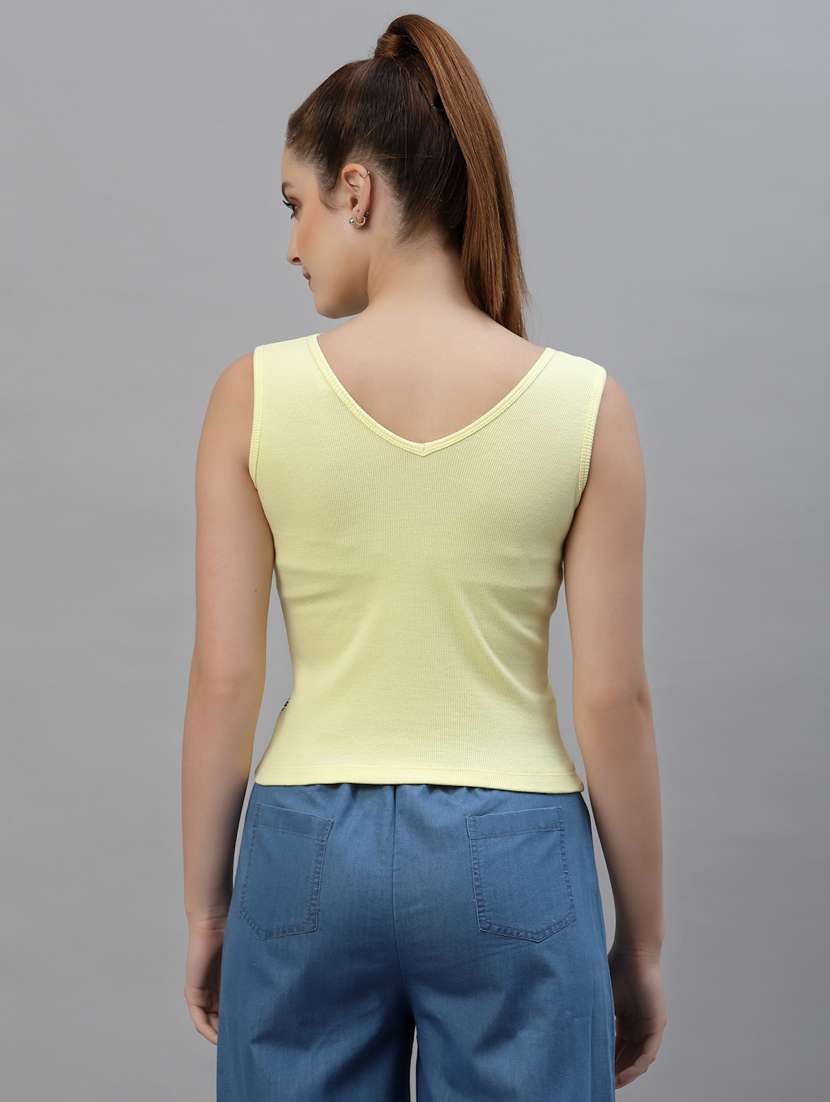 pack of 2 solid sleeveless crop top - 20645007 - Standard Image - 3