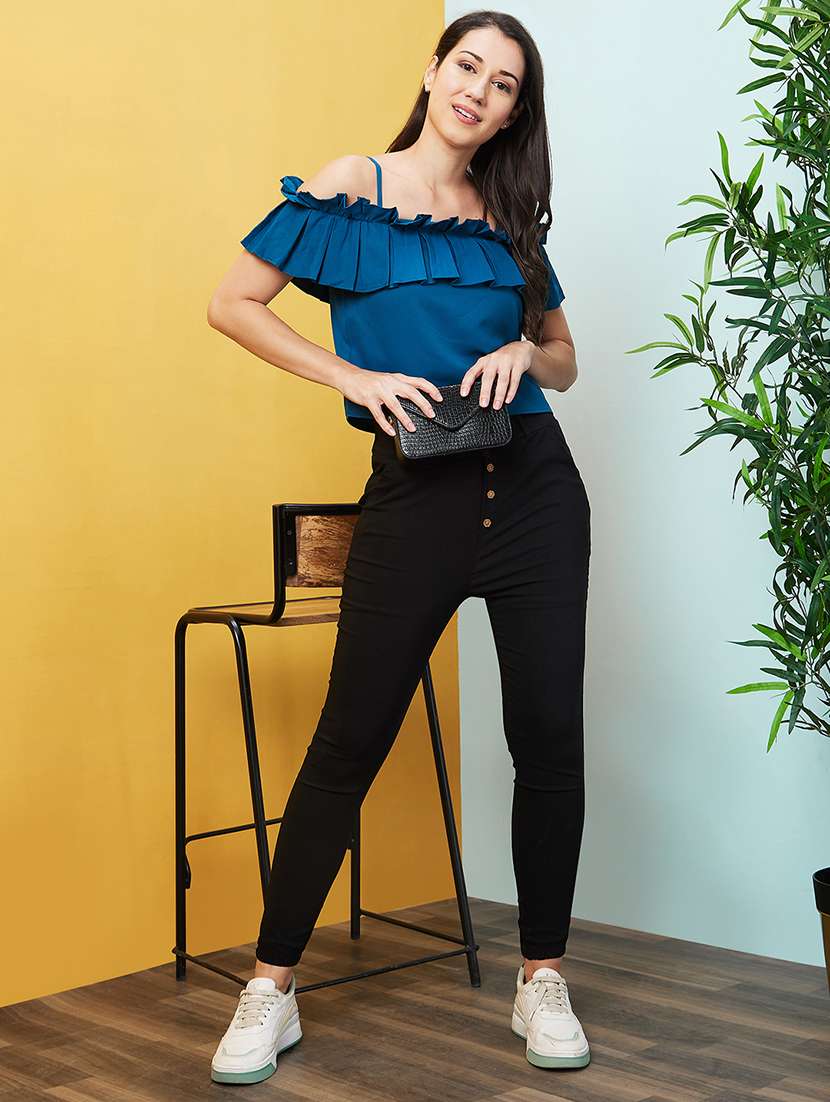 teal solid regular top - 20646117 -  Standard Image - 3