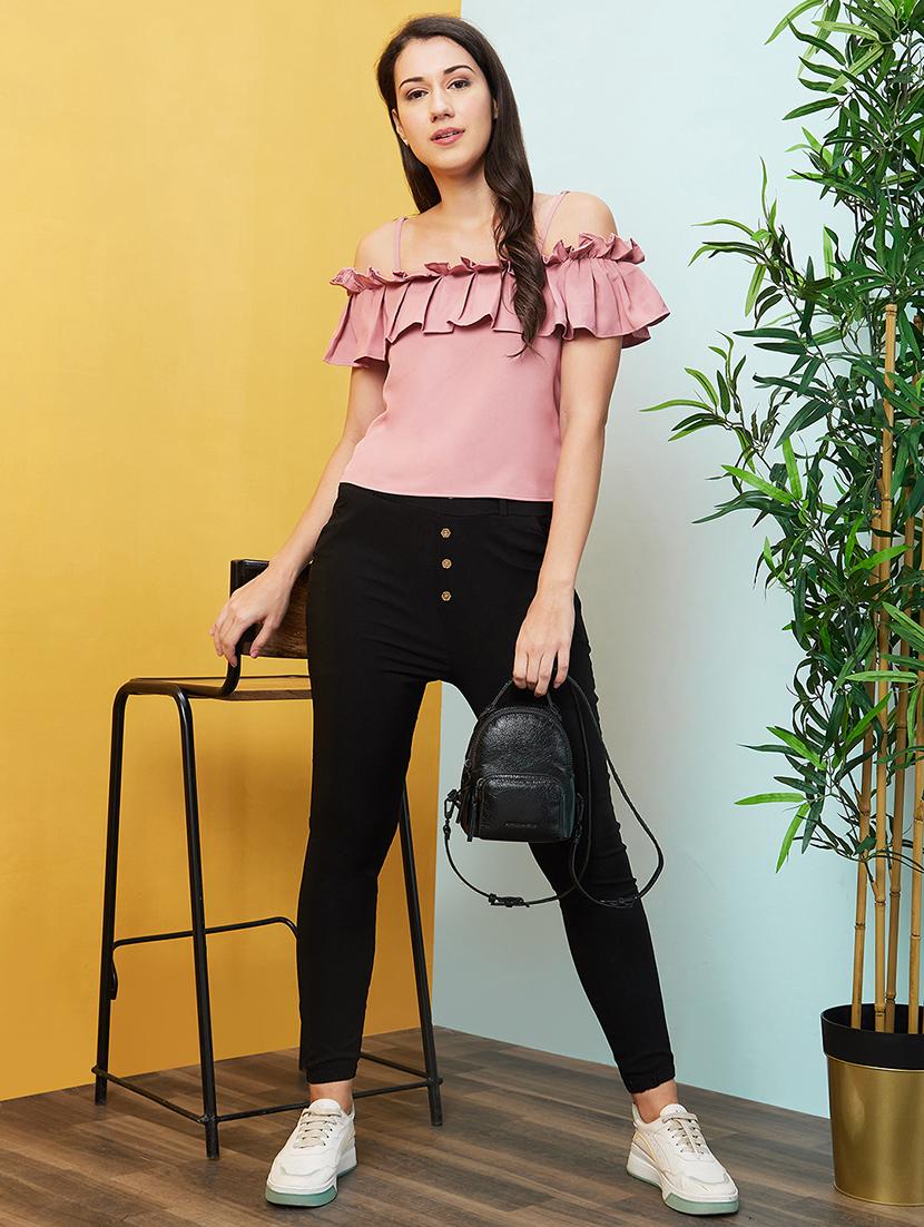 pink solid regular top - 20646118 - Standard Image - 3