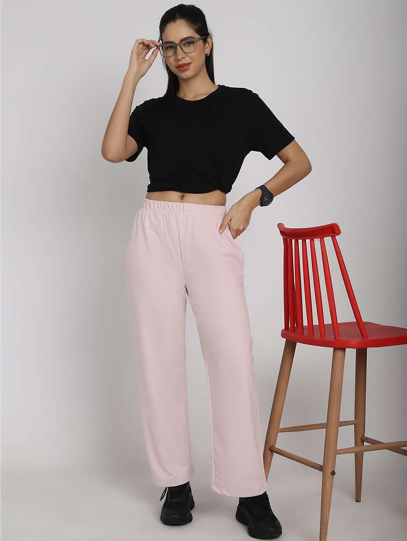 women solid flat front tailored trouser - 20646193 -  Standard Image - 3