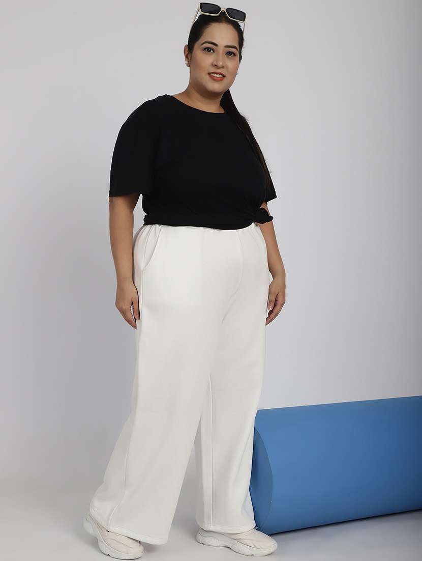 women solid flat front tailored trouser - 20646202 -  Standard Image - 3