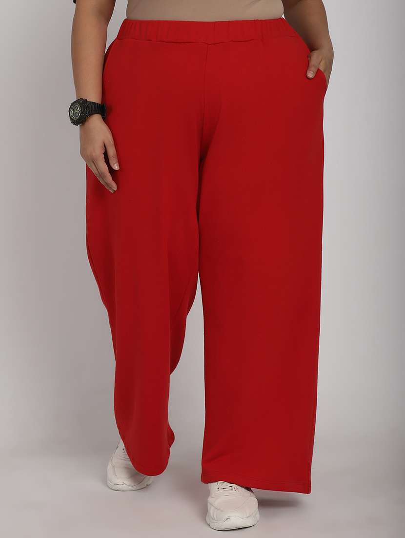 women solid flat front tailored trouser