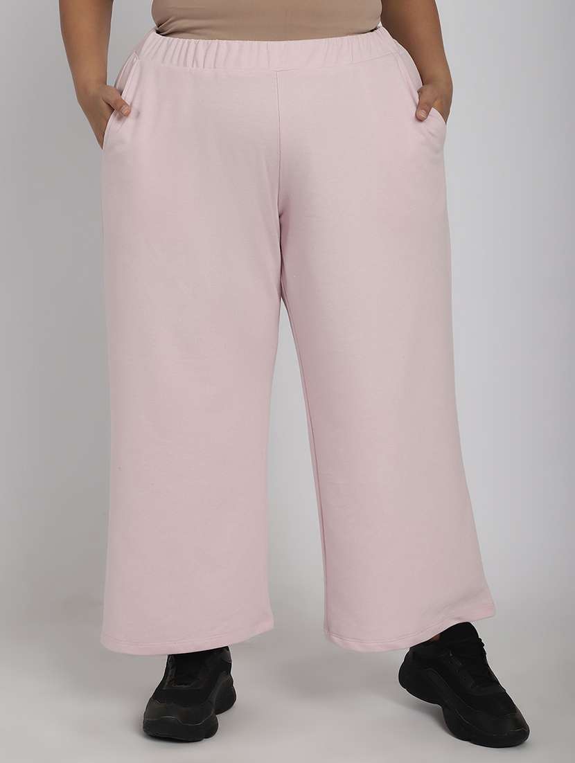 women solid flat front tailored trouser