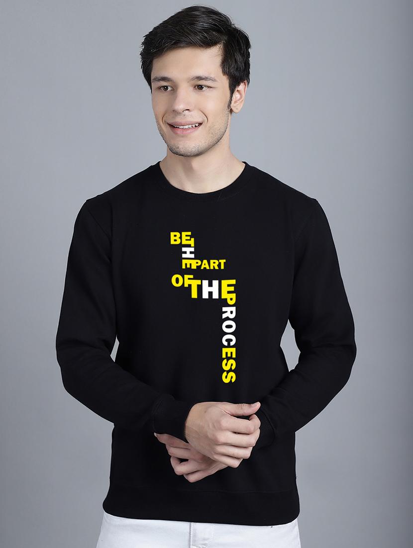 men front print round neck sweatshirt - 20646438 - Zoom Image - 0