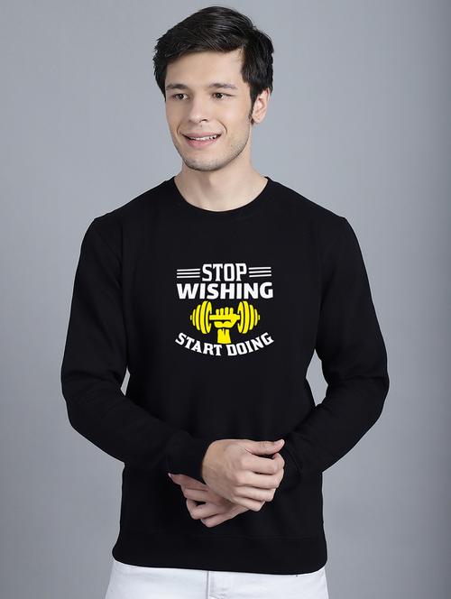 men chest print round neck sweatshirt - 20646445 - Standard Image - 0
