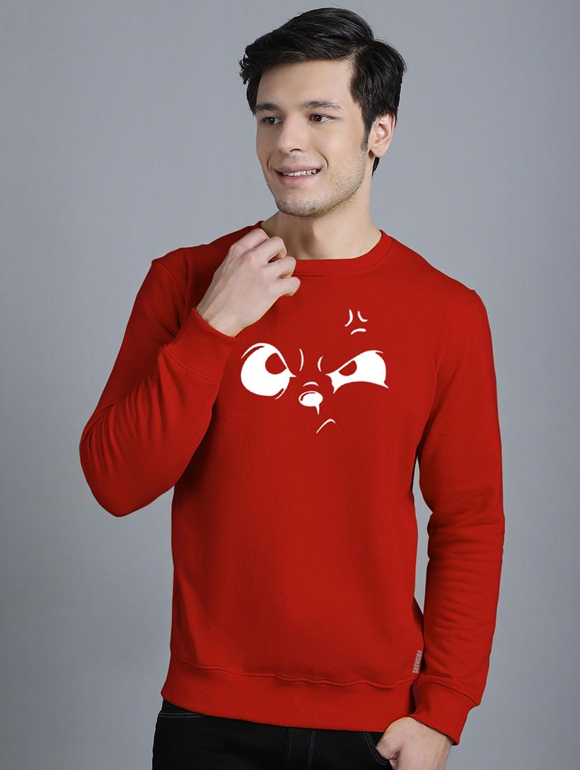 men chest print round neck sweatshirt - 20646459 - Standard Image - 3