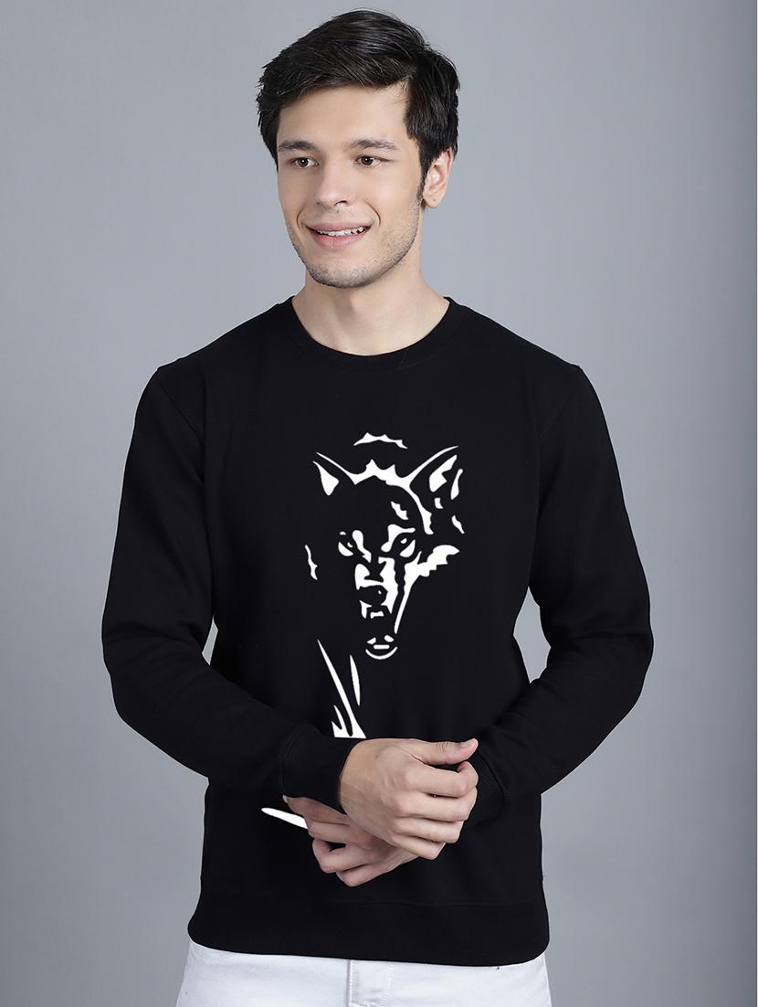 men front print round neck sweatshirt - 20646461 - Zoom Image - 0