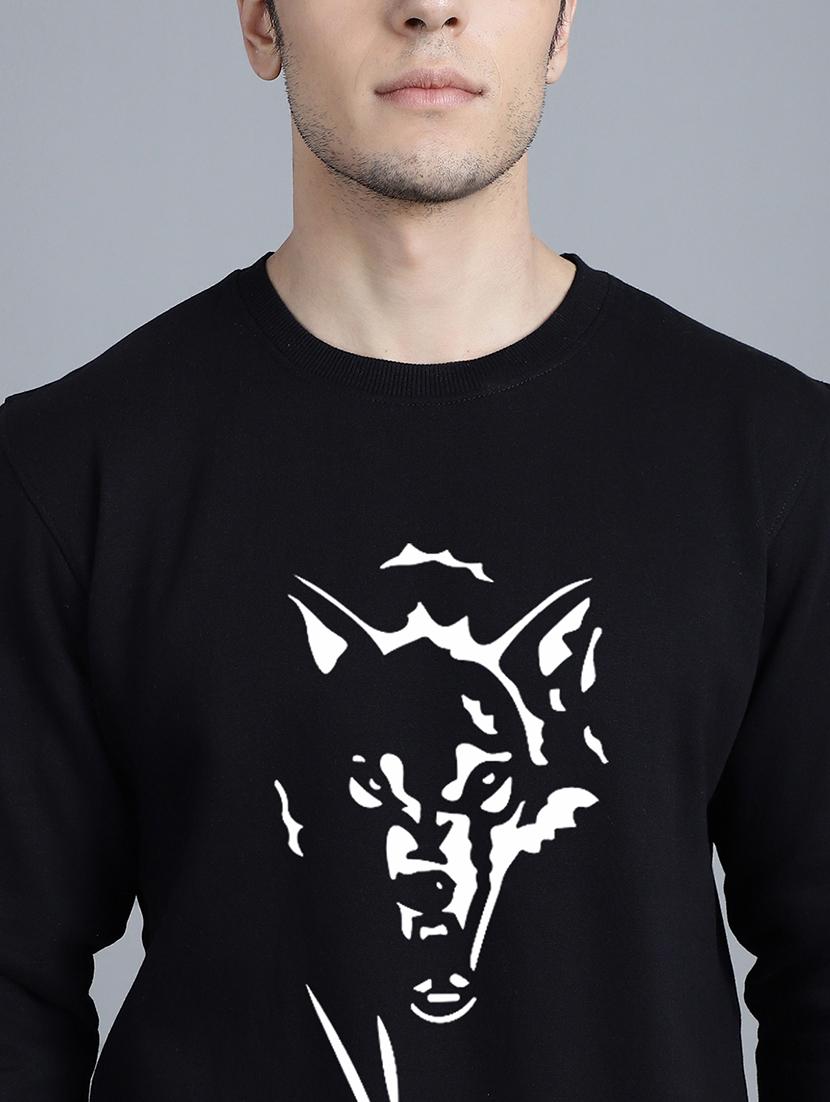 men front print round neck sweatshirt - 20646461 - Standard Image - 5