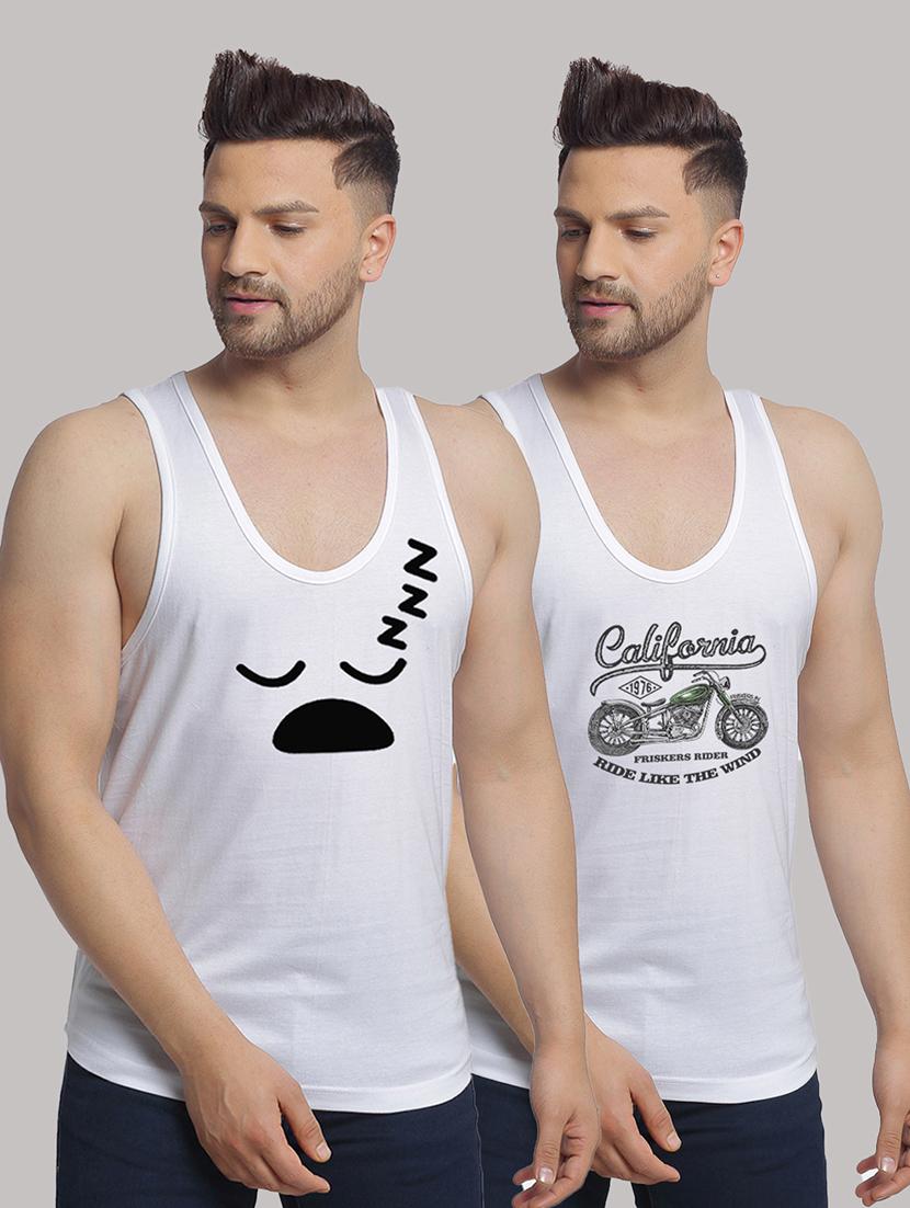 pack of 2 printed vests - 20646733 - Zoom Image - 0