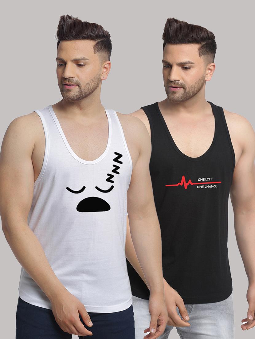 pack of 2 printed vest - 20646744 - Zoom Image - 0