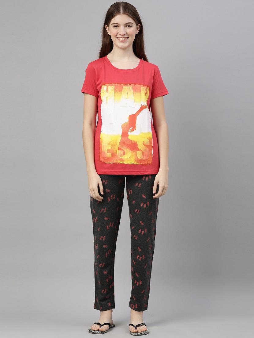 women printed pyjama nightwear set - 20648414 -  Zoom Image - 0