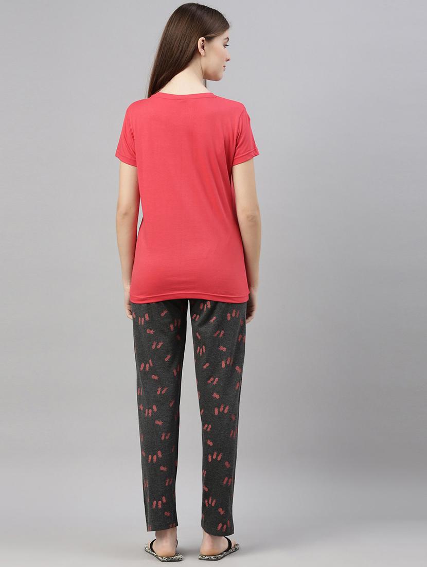 women printed pyjama nightwear set - 20648414 - Standard Image - 3