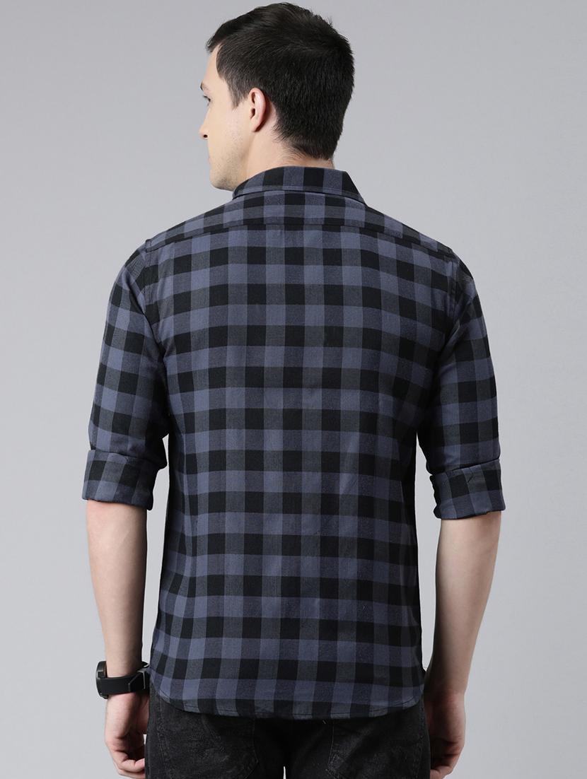 grey cotton casual shirt - 20649087 - Standard Image - 3