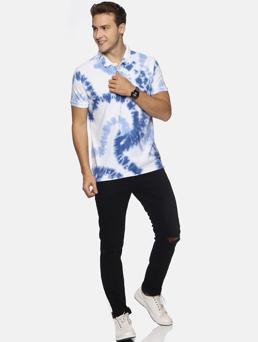 men polo neck tie & dye t-shirt - 20649424 - Standard Image - 3