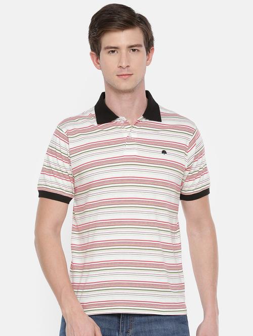men polo neck striped t-shirt - 20649737 - Standard Image - 0