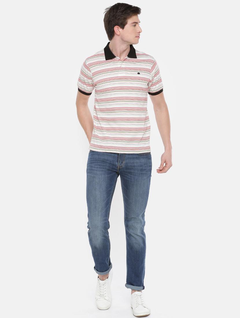 men polo neck striped t-shirt - 20649737 - Standard Image - 3