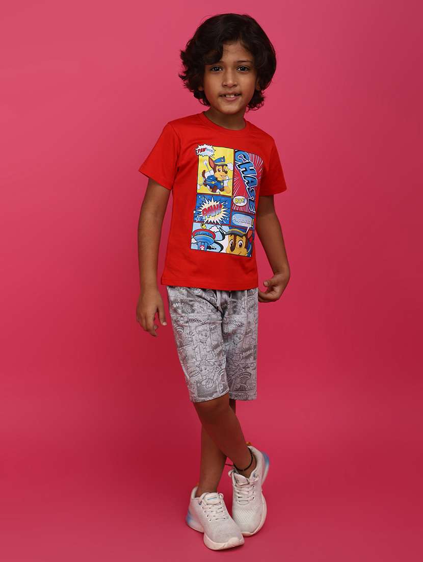 red cotton suit sets twin & dungree