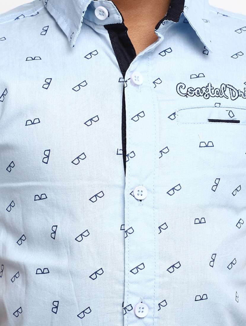 purist blue printed detailed casual shirt - 20651102 -  Standard Image - 5